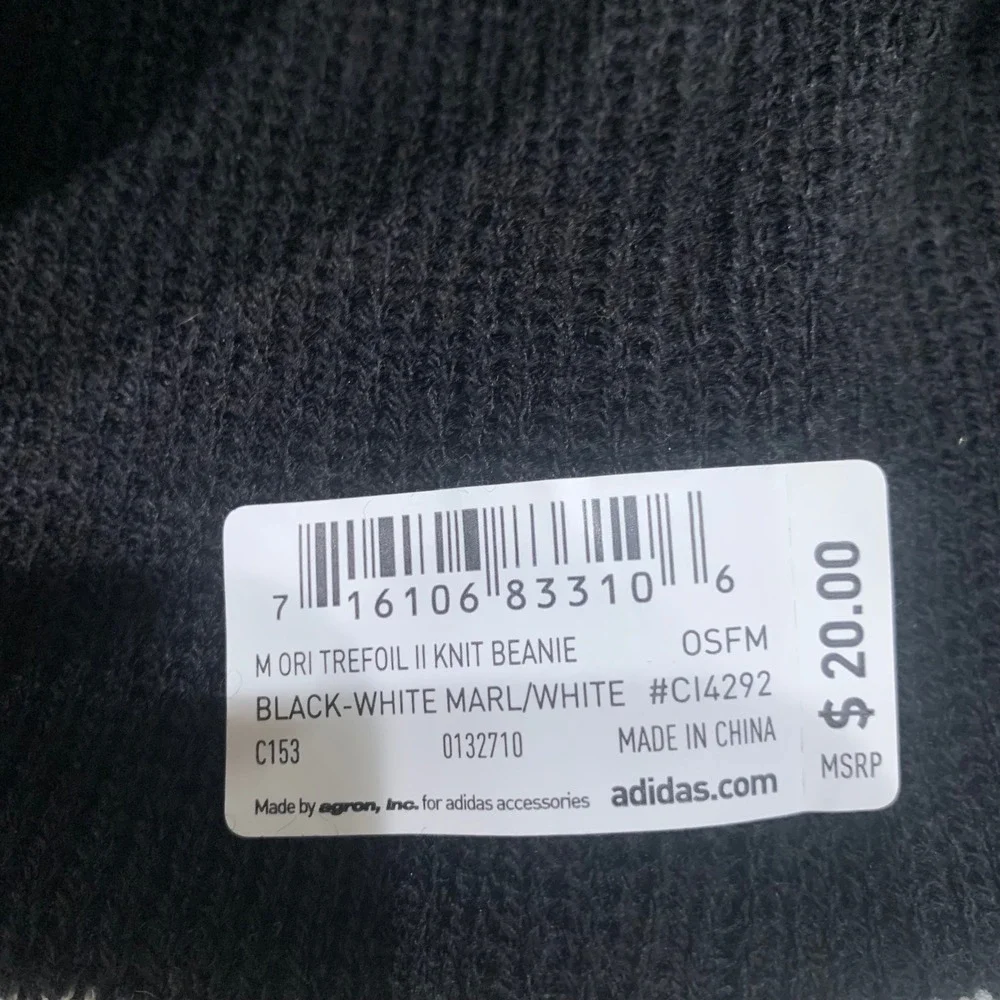 Adidas Originals Trefoil Knit Beanie Lot of 2 OSFM‎ Black Gold Gray New